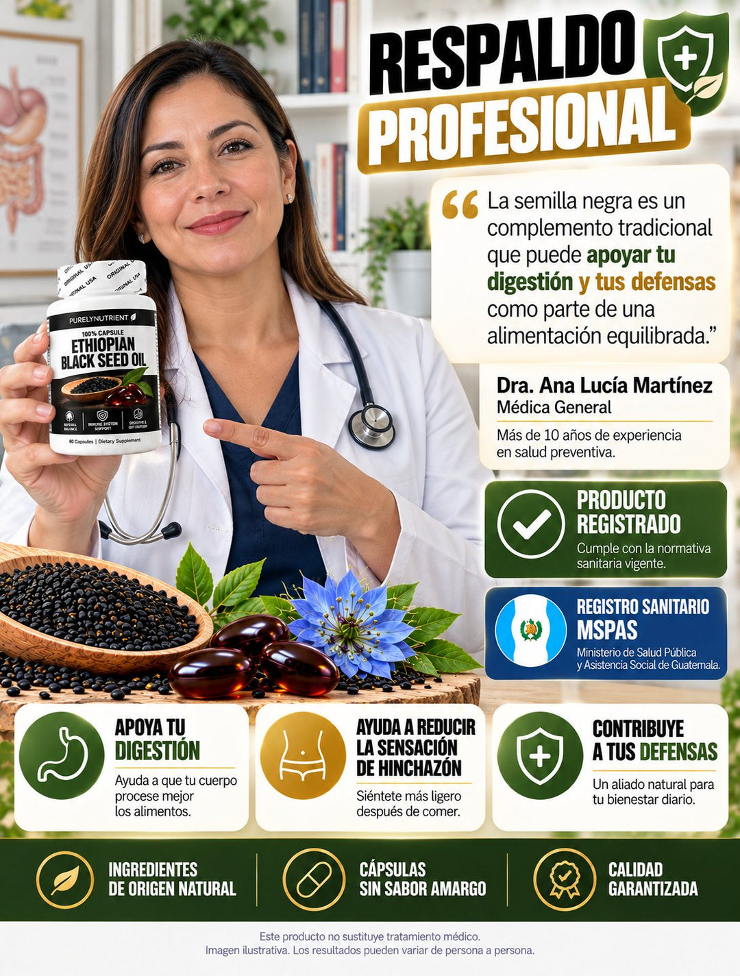 Aceite de Semilla Negra Etíope · 60 cápsulas