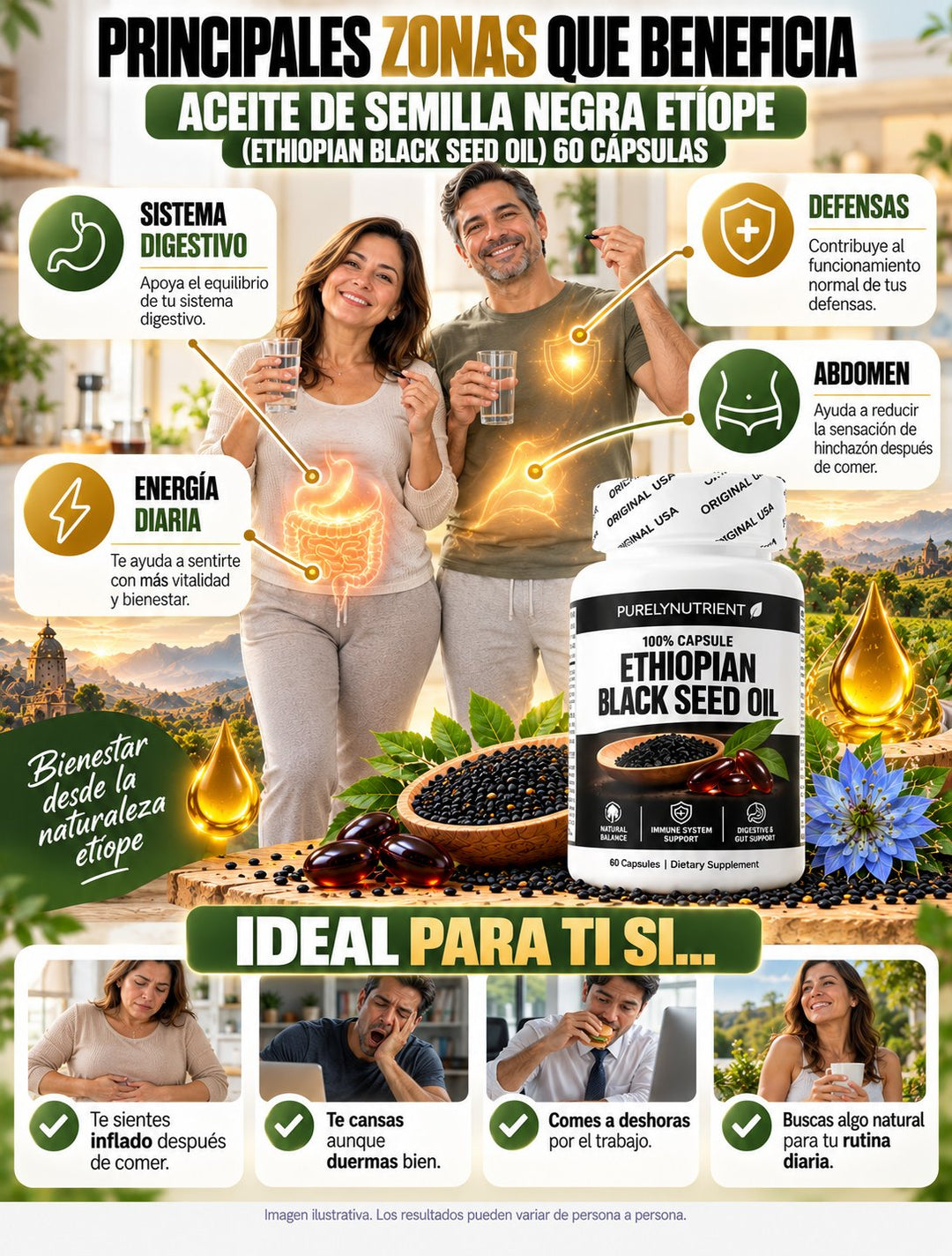 Aceite de Semilla Negra Etíope · 60 cápsulas