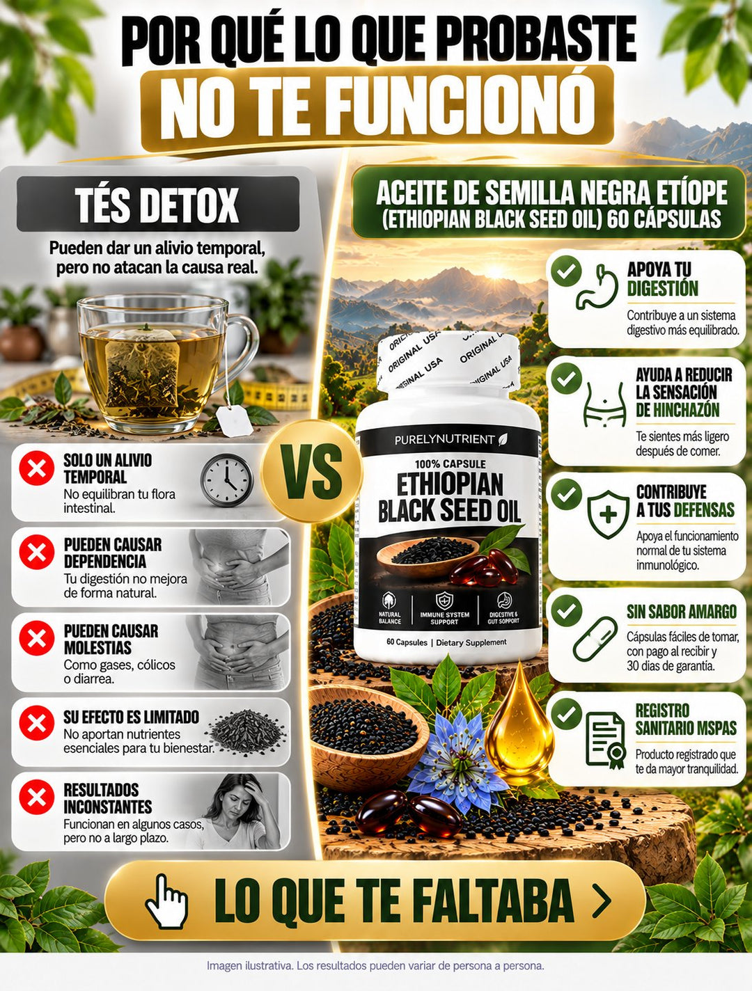 Aceite de Semilla Negra Etíope · 60 cápsulas