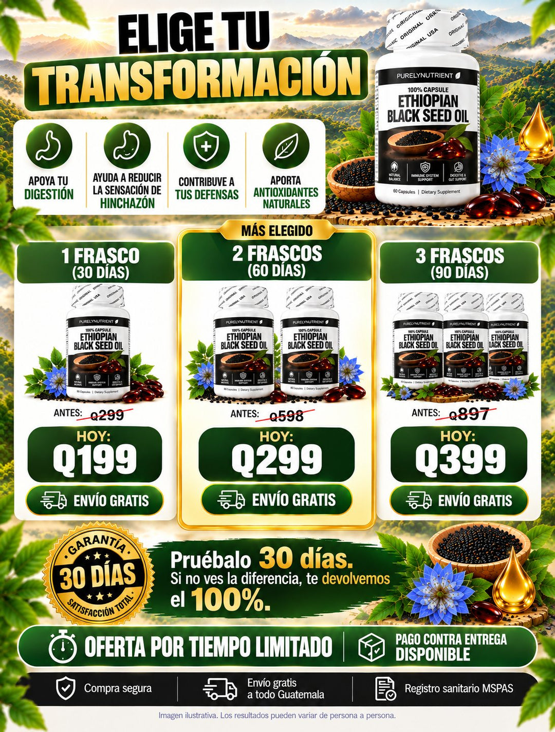 Aceite de Semilla Negra Etíope · 60 cápsulas